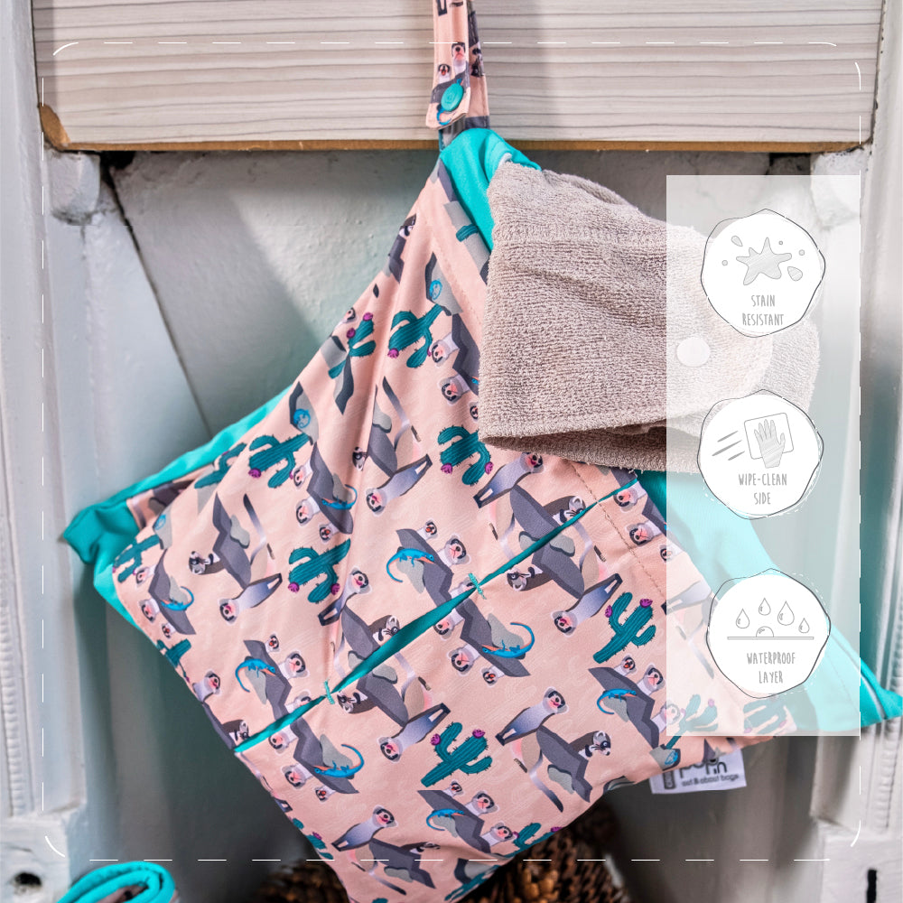 Close Pop-in Wet & Dry Double Pocket Reusable Nappy Storage Bag - Close Parent
