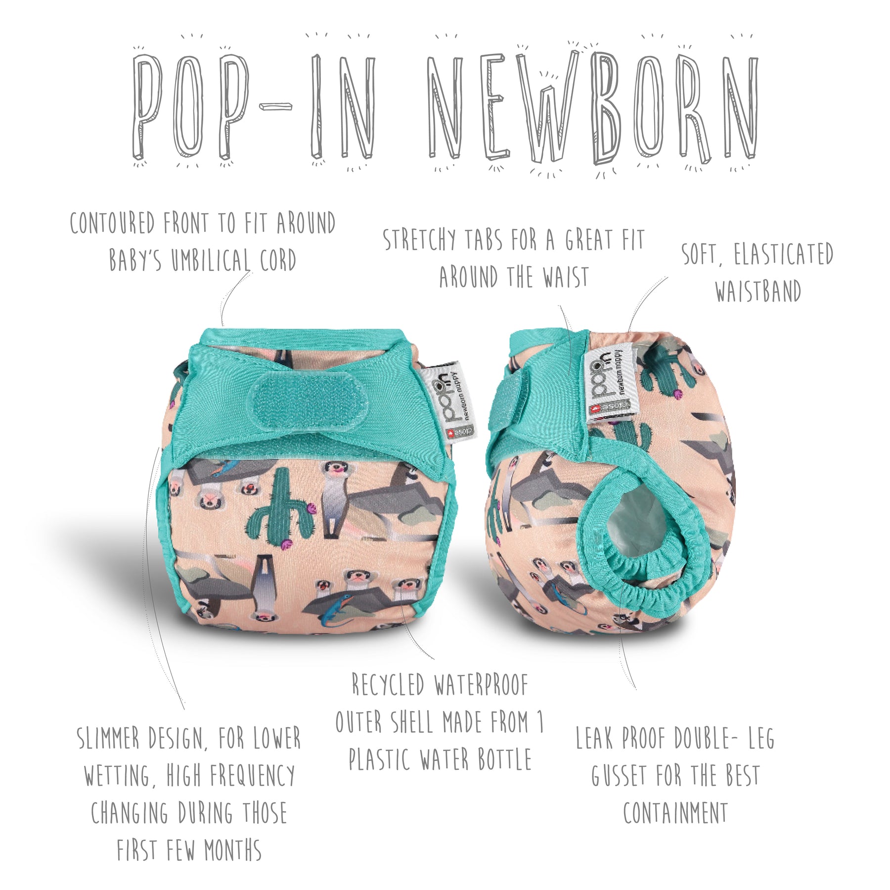 Nappy R Award winning Pop-in reusable nappy for newborn or premature baby ...