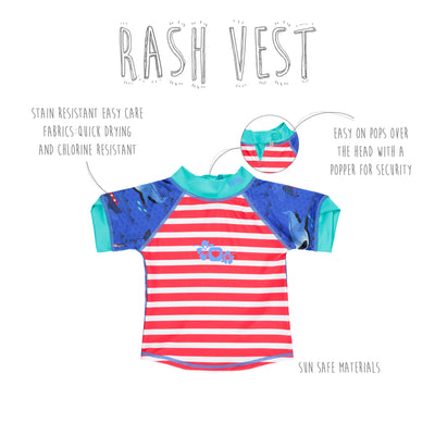 Short Sleeve Rash Vest - Endangered Ocean Collection - Close Parent