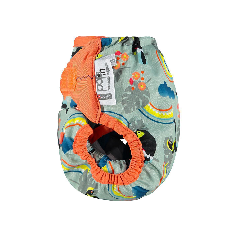 Single Printed Nappy Bamboo - Up In The Trees Collection - Close Parent