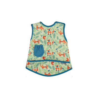 Close Pop-in Sleeveless Apron Waterproof Coverall Weaning Bib - With Large Food Catcher Pocket unisex