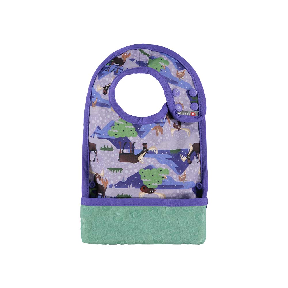 Close Pop-in Double-Sided Ply Waterproof Weaning Bib With