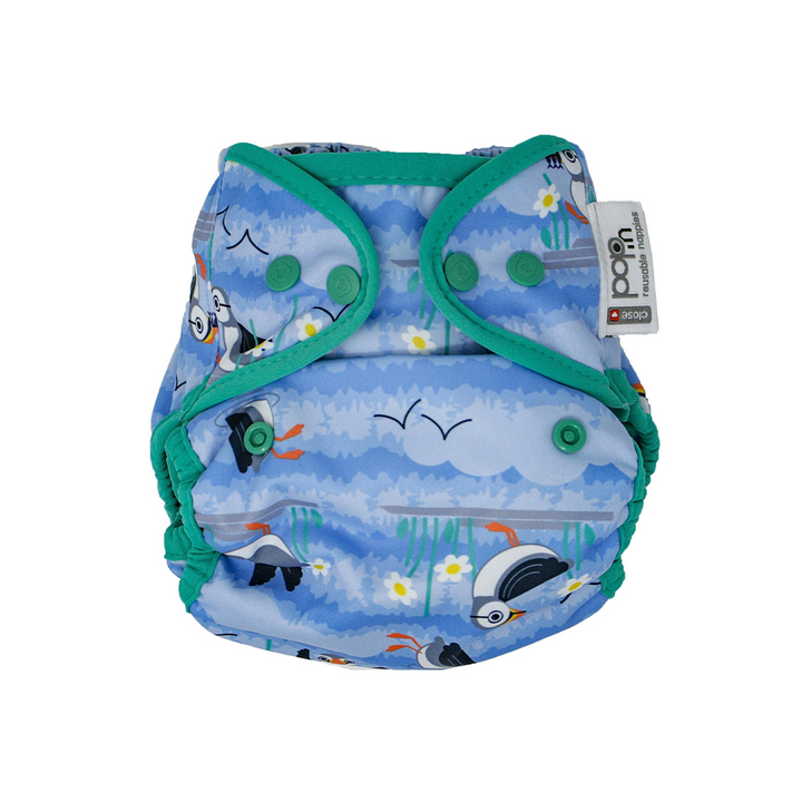 Close Pop-in Waterproof Popper Double Gusset Reusable Nappy Cover